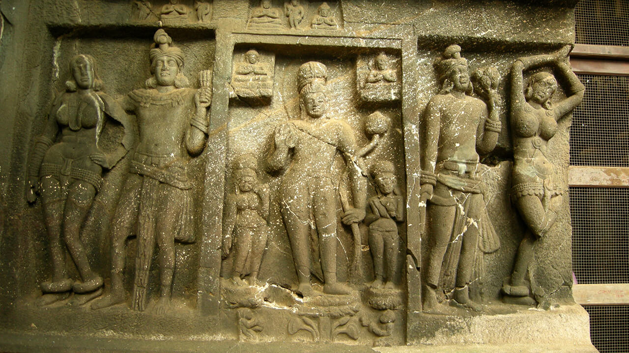 Karla Caves Sculpture