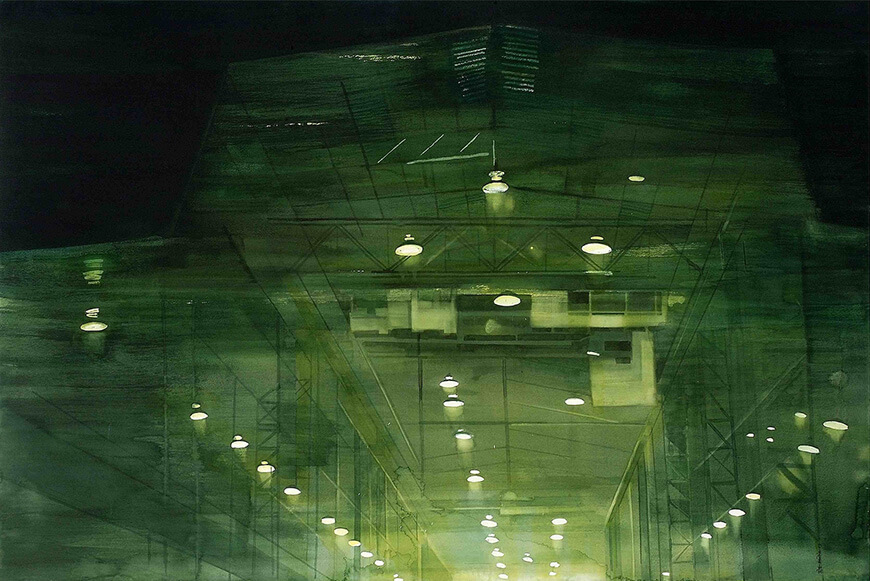 Factory-II, Watercolour on paper, 40 x 60", 2009