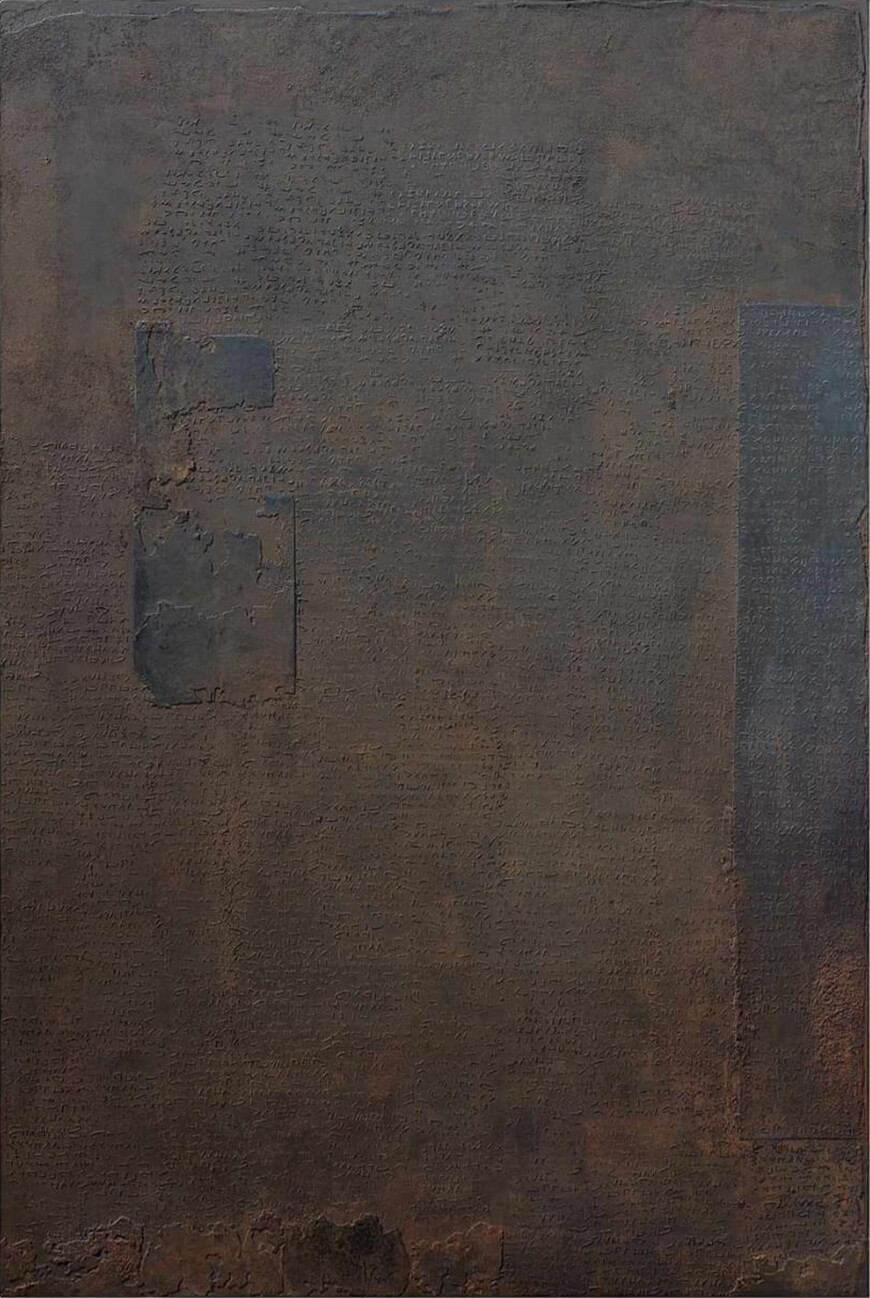 Mixed Media, Acrylic, Graphite, Paper on Board, 6 ft x 4 ft x 2 inches, 2024