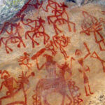 A view of the Bhimbetka rock paintings