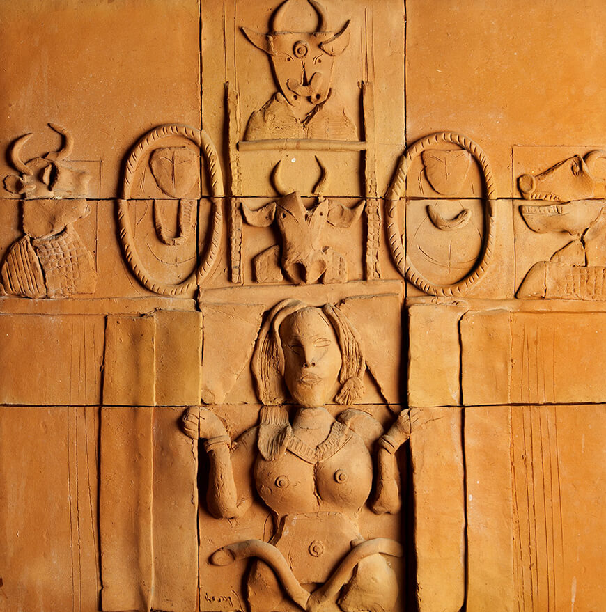 Woman with Cows, 1970, Terracotta, 52 x 50 cm (Image Courtesy: mapacademy.io)