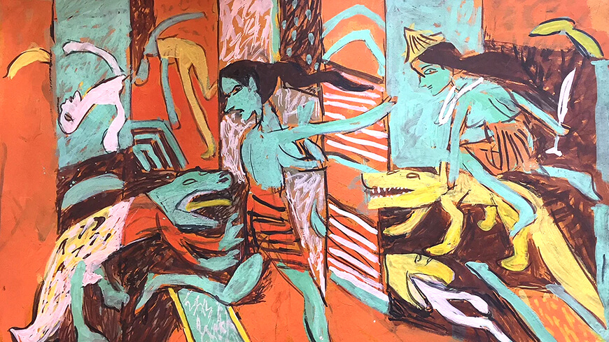 Untitled, 2007, Watercolor on paper, 14.5 x 21.75 in (Image Courtesy: nationalheraldindia.com)