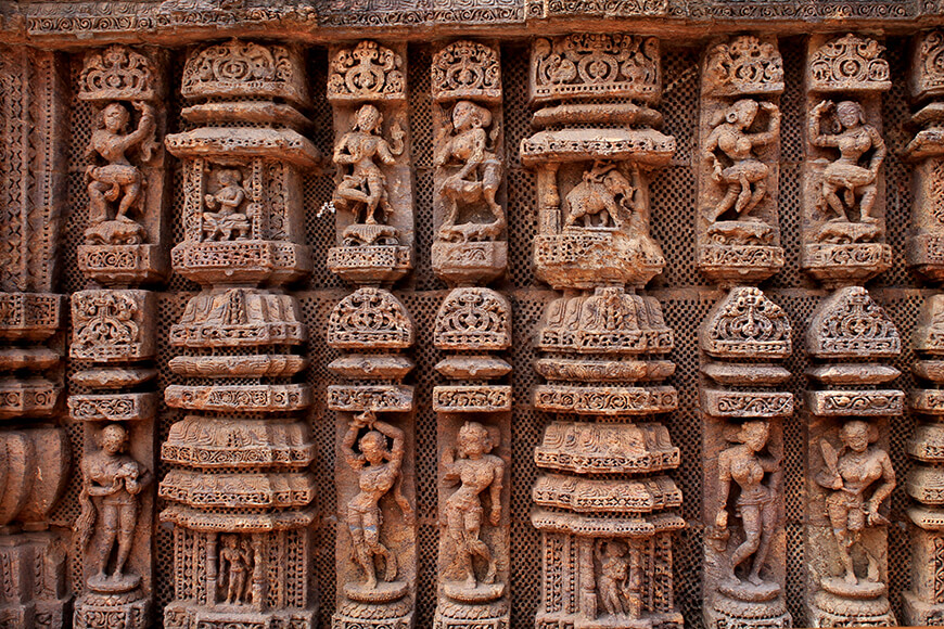 Sculptures at Konarak Sun Temple (Image Courtesy: worldhistory.org)